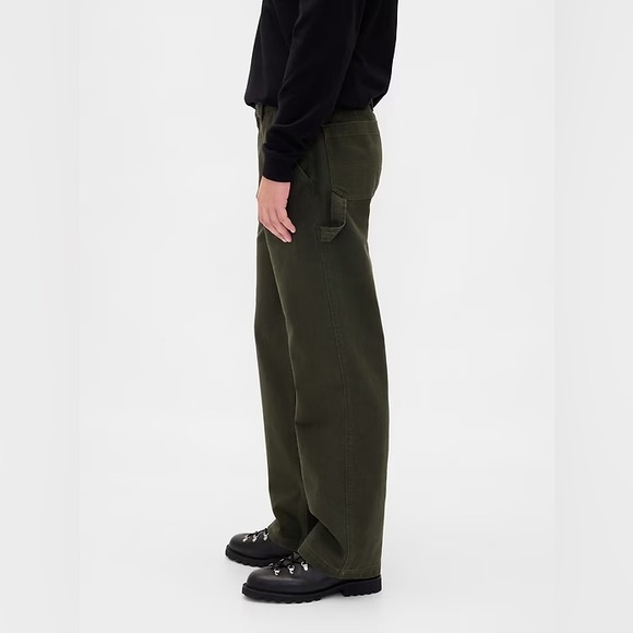 GAP Canvas '90s Loose Carpenter Pants 32x32 in Black Moss Green NWT! - Picture 3 of 11